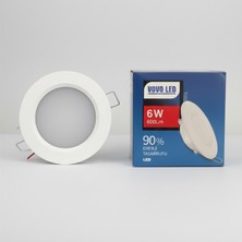 Efe Elektrik Vovo 6 Watt LED Spot Lamba 3000K Gün Işığı ( Delik Çapı 6,5 Cm) Kasa Rengi Seçiniz