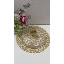 Casa Milano 30 cm Cam Kapak & Ahşap Tepe