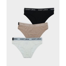 GOST LİRİA - Bold Kadın Slip  3 Lü Paket Çok Renkli