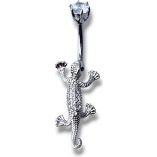 Osha Aksesuar Kertenkele Motifli Göbek Piercing