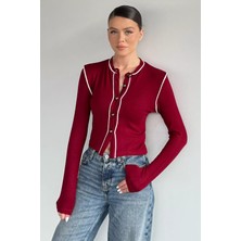 Gülseli Kadın Biyeli Likralı Hırka P-00020257
