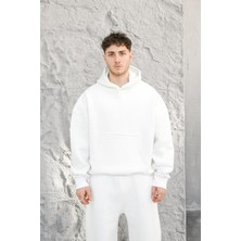 Beyaz Cozy Basic Oversize Sweatshirt