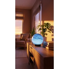 vooka Cam Küre Aroma ve Koku Difüzörü 120 ml Kapasiteli Ultrasonik Buhar Özelliği ve Nemlendirici LED Işıklı Sessiz Çalışma