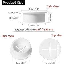 Kablolar Için Masa Deliği Kapağı, 20 Parça Lastik Kablo Koruması, Esnek ve Dayanıklı Delik Kapama, Masa ve Duvarlar Için Pratik Çözüm, Ofis ve Ev Kullanımına Uygun