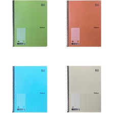 Umut U-Deep A4 Spiralli Defter Pp. Kapak 60 Yp. Çizgisiz 4'lü