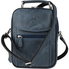 MÇ Deri Erkek El ve Omuz Askılı Premium Crazy Deri Çanta %100 Hakiki Dana Derisinden