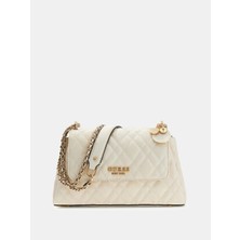 Guess Isemay Dönüştürülebilir Çapraz Askılı Kapaklı Kadın Beyaz El Çantası HWGG9628210-OFF