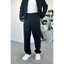 Siyah Premium Relaxed Fit Kumaş Pantolon