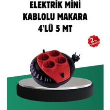 Starseven Türkiye Üretimi 5 Metre 4 Prizli Kablolu Makara