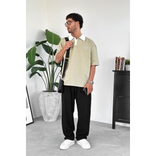 Su Yeşili California polo Yaka Outplenty Premium Oversize Tişört