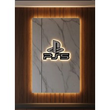 Starseven Ps5 Logo Dekoratif Duvar Süsü Oyun Odası ve Salon Uyumu