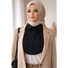 BAV Butik Ayvitrin Kadın Tesettür Yakalık Gömlek Siyah