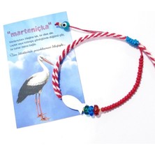 Funny Takı  Balık Sedefli Nazar ve El Yapımı Cam Boncuklu Marteniçka Bileklik