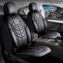 Ford Ranger Uyumlu Deri Oto Koltuk Kılıfı Ön/arka Set Classy Seri Siyah