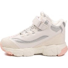 Cool Beyaz Cırtlı Desenli Kız Çocuk Hi Sneaker