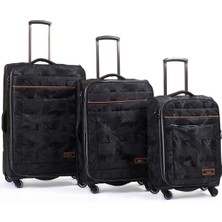 Baggaj Lüx Kumaş Valiz Seti V121