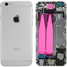 Genos Iphone 6s Uyumlu Dolu Kasa Beyaz (Açık Gri) Şarj Soketi+On Off Flex+Ses Flex Üstünde
