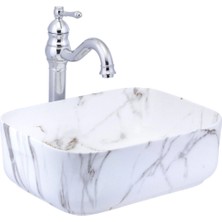 Fualora Seramik Çanak Lavabo Batarya Deliksiz 40*30*14 cm