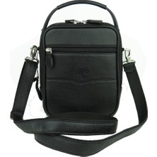 MÇ Deri Erkek El ve Omuz Askılı Deri Çanta Floater Desenli Hakiki Deri