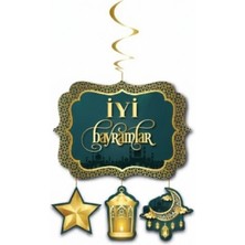 Deniz Party Store Iyi  Bayramlar Asmalı Tavan Süsü