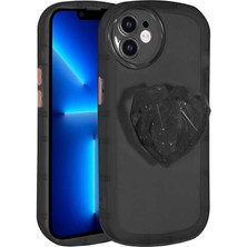 Zore iPhone 11 Uyumlu Kamera Korumalı Pop Soketli Renkli Asma Ofro Kapak-Siyah