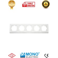 YTE Beyaz Beşli Çerçeve 10 Adet Mono Despina