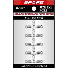 Effe Fırdöndü Rolling Swivel Crossline Pear Beads