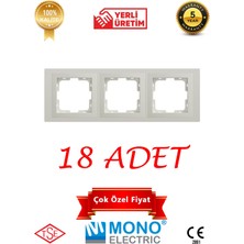 YTE Beyaz Üçlü Çerçeve 18 Adet Mono Despina