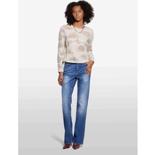 Sisley Pamuk Karışımlı Delik Detaylı Uzun Kollu T-Shirt Kadın Pembe T-Shirt - 325A3IIDL107T