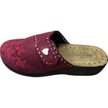 Güven Kundura Kadın Az Dolgulu Yünlü Işlemeli Ev Terliği