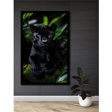 Petmudo AVM  Ormanın Karizmatik Kaplanı Yağlı Boya Görünümlü Ahşap Ev,ofis,mutfak Tablo Çerçeve Görünümlü