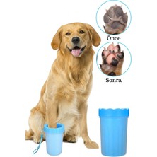 Privo Köpek Pati Yıkama ve Temizleme Aparatı Orta Boy 11X9 cm Mavi