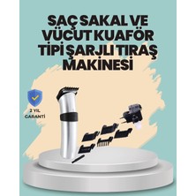 HERŞEYBURDAMODA Profesyonel Erkek Tıraş Makinesi – Kablosuz, Paslanmaz Bıçaklı ve Tam Aksesuar