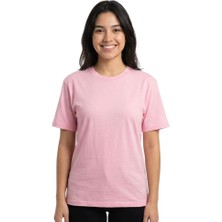 Oversıze Kalıp Enfield&co Kadın T-Shirt Basıc Pembe