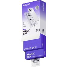 Pazarcan Iphone 13 Pro Max Bilvis 5ın1 3D Magic Cam Ekran Koruyucu - Siyah