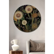 Petmudo AVM  Tohumlar Yağlı Boya Görünümlü Ahşap Tablo Yuvarlak Duvar Tablosu