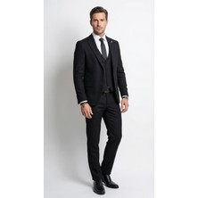 Plus Scorpion Erkek Klasik Slim Fit Armürlü Kumaş Tek Düğmeli Çift Yırtmaçlı Klasik Yaka Takım Elbise 7  Drop