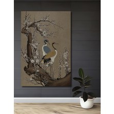 Petmudo AVM Sulu Boya Görünümlü Japon Deresi ve Kiraz Çiçekleri Ahşap Dekoratif Ev,antre,salon,ofis Tablo