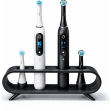 Miralux Oral-B Io Uyumlu Diş Fırçası Standı | 2 Fırça 2 Başlık | Şık & Hijyenik Organizer