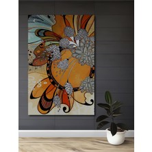 Petmudo AVM Soyut Çiçek Desenli Yağlı Boya Görünümlü Ahşap Dekoratif Ev,antre,salon,ofis,mutfak Tablo