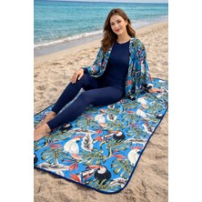 Remsa Katlanabilir Su Geçirmez Plaj Halısı Kamp Bahçe Balkon Matı 01 Papağan