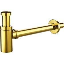 Romena | Valtemo Shiny Gold Pirinç Lavabo (Havza - Şişe) Sifonu