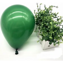 Deniz Party Store Metalik 12'inç Koyu Yeşil Balon 10 Adet