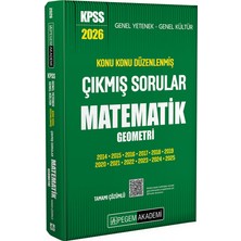 Pegem Yayınları 2026 Kpss Genel Yetenek Genel Kültür Konu Konu Düzenlenmiş Tamamı Çözümlü Çıkmış Sorular Matematik Geometri
