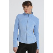 Yorsstyle Mavi Renk 3 Iplik Teknik Ceket Kadın Polar