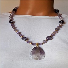 Asteria Elite Ametist Huzur, Bilgelik ve Stres Savar Uzun Kolye