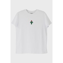 Nuugg Çobanpüskülü Desenli Beyaz Tişört