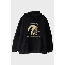 Nuugg Trust Me I'm An Engineer Siyah Hoodie