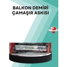Marsilyan Kare Küpeşte Uyumlu Balkon Çamaşır Askısı 25X60 cm Beyaz Pratik