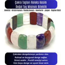 Yıldız Doğal Taş Sertifikalı Çakra Roleks Kesim Doğal Taş Misinalı Bileklik